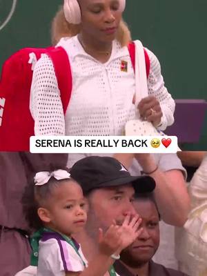 Serena Williams is back on Centre Court and ready for her Wimbledon return 👑 #serenawilliams #Wimbledon #tennis 