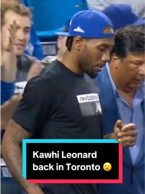 Kawhi Leonard is heading back to Toronto 😮 He showed up to a Blue Jays game after winning Finals MVP for the Raptors in 2019 and the fans were loving it 🔥 #MLB #Basketball #NBA #Sports 
