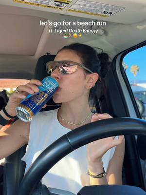 ty @Liquid Death for fueling my beach runs!!  #ad #liquiddeath 