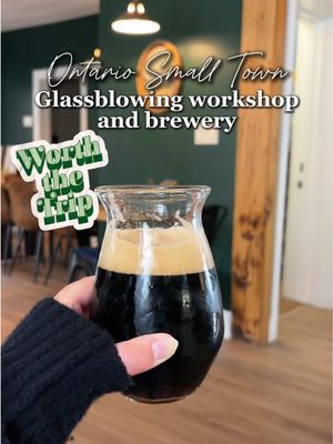 Glassblowing and beer 🍻🔥 This is the perfect day out in Merrickville (a beautiful Ontario small town), under an hour from Ottawa and 1.5 hours from Kingston! 📍 @gatherbreweryandglassworks  Would you do this? 🫶🏻 #glassblowingclass #ontario #ottawa