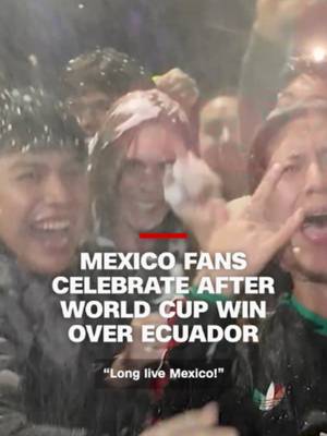 In Mexico City, fans held huge celebrations after Mexico beat Ecuador 2-0 and advanced to the Round of 16 in the #worldcup