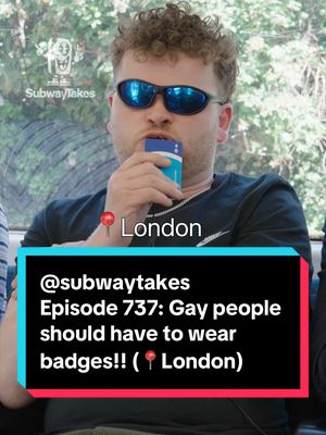 Episode 737: Gay people should have to wear badges!! @dan_tiernan_comedian  (📍London)  #subwaytakes #tubetakes #interview #Pride #london