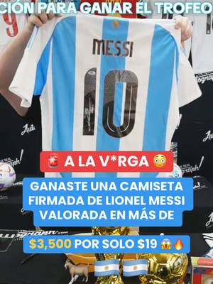 🚨🚨 A LA V*RGA. 😱 | POR $19 ⁉️😳 Alguien GANÓ una camiseta Argentina firmada por el leyenda Lionel Messi — el mejor de la historia valorada en más de $3.5K, por solo $19 en Nuestro LIVE en TikTok. No puede ser. 🤯 (Via/TRAenESPANOL TikTok Live) #livehighlights #tiktoklive #lionelmessi #messi #futbolargentino 