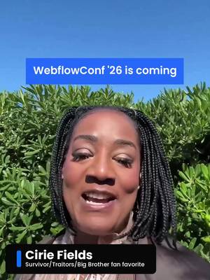 "You don't just play the game — you shape it." @cirie__fields Webflow Conf '26. Sept 1-3. Boston & online. The biggest Webflow Conf yet. If you're the kind of person who reads the room and makes bold moves, this is where your people are. 📍 Boston & online | Sept 1-3 👉 Register now at the link in our bio #WebflowConf