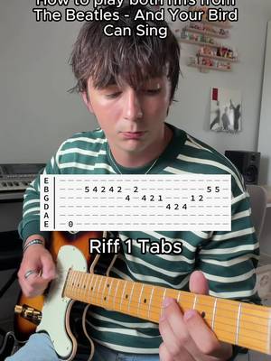 Here are the tabs for both off the riffs going on in The Beatles’ awesome song And Your Bird Can Sing! These are played together in harmony, like I did in a previous video, so learn both of them, and record them one over the top of the other! Or just learn your favourite, it’s up to you, but either way I’ve got the guitar tabs for both of them 🤝 The first riff is played on my Fender 75th Anniversary American Professional Custom Telecaster 🎸 The second riff is played on my Fender Mod Shop Telecaster which I custom designed! 🎸 #thebeatles #guitartabs #guitarriff #telecaster #johnlennon 