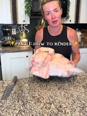 Part 1 of our tallow series and we are RENDERING today! (I promise it gets easier after today)  This is the foundation… the step you have to take no matter what you’re making…cooking tallow, whipped tallow, all of it starts here.  Today we chopped… unless yours came chopped…wet rendered, and strained. tomorrow we dry render to remove all moisture and then next week we move into scents and different tallow products!  part 2 drops tomorrow! Make sure you hit follow and save this video so you don’t miss it 🖤