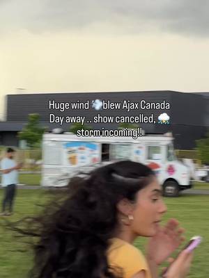 Big winds took down festivities and our show at Ajax Canada 🇨🇦 Day today.. thankful no one was hurt 😞 but sad we didn’t get to celebrate and play for you!! Next time!! Be safe everyone!! #canadaday #bigstorm #windgusts #destroyed #ajax 