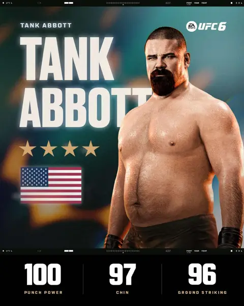 Power personified! UFC pioneer Tank Abbott is now included in the #UFC6 Fighter Pass just in time for IFW 👊 💥