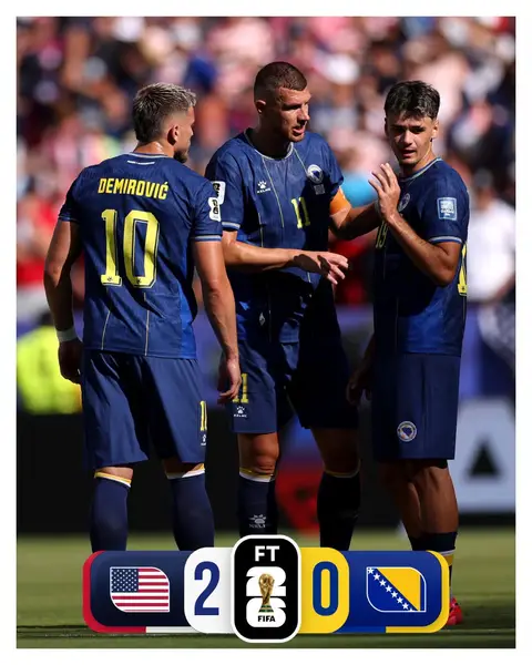 Nažalost, večeras se završio put Bosne i Hercegovine na FIFA Svjetskom prvenstvu. Bez obzira na poraz od domaćina Mundijala, ponosni smo na naše Zmajeve i rezultat koji su napravili. Glavu gore, tek nas čeka još mnogo svjetskih i evropskih prvenstava.  #FIFAWorldCup2026 #fyp 