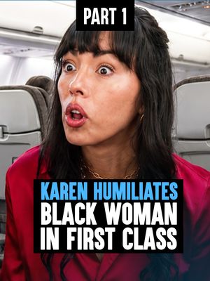 Karen Rips Blanket Off Black Woman In First Class PT 1 (swipe for PT 2) #dharmann #dharmannfam #inspiration #fyp
