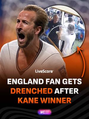 An expensive way to celebrate a goal 🤣🍺 This England fan got absolutely drenched whilst celebrating Harry Kane’s winning goal for the Three Lions against DR Congo in the round of 32 of the World Cup, but he didn’t care!  #england #footballfans #worldcup #harrykane #drcongo 