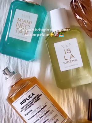 The 6 perfumes I keep reaching for this summer ☀️ Not the trendiest. Just the ones I genuinely can't stop wearing. 🍓 @miumiu Miutine 🌴 @phlur Island Swim 🥭 @ellisbrooklyn Miami Nectar & Isla Sirena 🌊 @maisonmargielafragrances Replica Beach Walk 🍊 @the7virtues Virtues Clementine Dream If you love fruity, beachy, sun-warmed fragrances that actually smell like summer, these deserve a spot on your wishlist. Now tell me...what's the one perfume you're wearing on repeat this season? __________ #summerperfume #fragrancetok #luxuryfragrance #perfumecollection #facetocurls best summer perfumes 2026, fruity summer fragrances, beach perfumes, vacation perfumes, luxury fragrances, clean girl perfume, perfumes for hot weather, women's summer perfume
