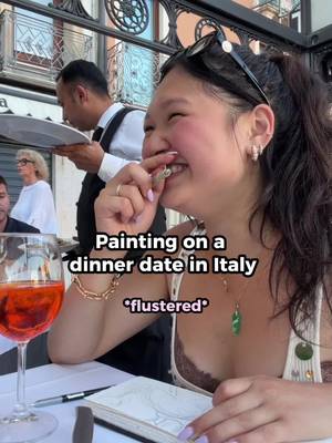 Blushing the entire time 😅 📍 Verona, Italy 🇮🇹  #Relationship #livepainting #artist #italy #pizza 