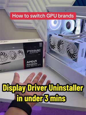How to switch GPU brands in under 3 minutes 🔀🛠️ Switching from NVIDIA to AMD? Switching from AMD to NVIDIA? Moving to Intel? Run Display Driver Uninstaller (DDU) first! #pcbuild #graphicscard #edutokcontest #nvidia #amd