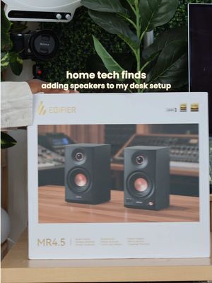new desk decor obsession unlocked 🔈 the @Edifier North America MR4.5 is my new must have! Their 20% off presale starts on July 5th — 🔗 in bio! #EDIFIER #MR45 #Studiomonitors #speakers 