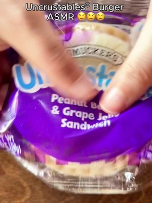 If you see me drooling over our Uncrustables® Burger...mind your own business. 👀 HAVE Y'ALL TRIED THIS YET?! 🥜🍇 🍔 @uncrustables *Available for a limited time, while supplies last. UNCRUSTABLES and related marks, logos and trade dress are trademarks of the J.M. Smucker Company, used under license.