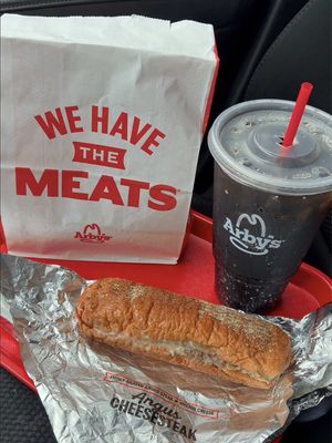 POV: you're trying Arby's new Cheesesteak before deciding if it's worth ordering. 👀🥩 @Arbys  #arbyspartner #arbys #cheesesteak #foodreview #fypシ