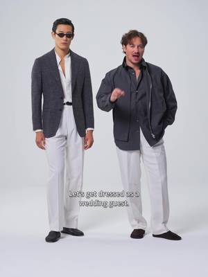 Our Style Director Marc shares one of his favorite looks for wedding season. A lightweight wool-silk-linen jacket, paired with a Lyocell-silk shirt and relaxed white trousers, offers an effortless approach to summer occasion dressing. Discover the collection in-store & online.