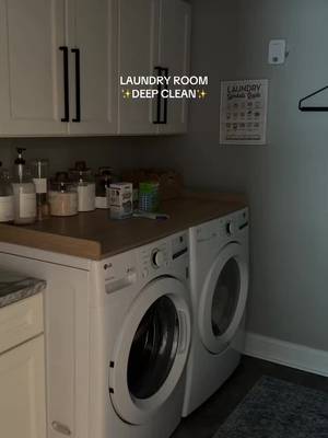 The laundry room is sparkling now ✨ #laundryroomdeepclean #deepclean #laundryroom #laundrytips #laundryroutine 