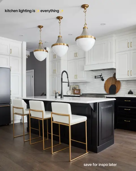 Honesty can’t decide which one is my fave. #kitcheninspo #kitchenlighting #dreamhomegoals #newhome #houseinspo  kitchen inspo, kitchen inspiration, Dream home, Dream kitchen, House goals