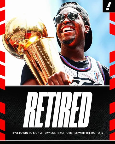 BREAKING: Kyle Lowry is expected to sign a 1-day contract to retire with the Toronto Raptors, per Michae lGrange. Lowry was on the Raptors for nine seasons, winning a championship with the franchise in 2019 🏆 #kylelowry #raptors #NBA #basketball #retirement 