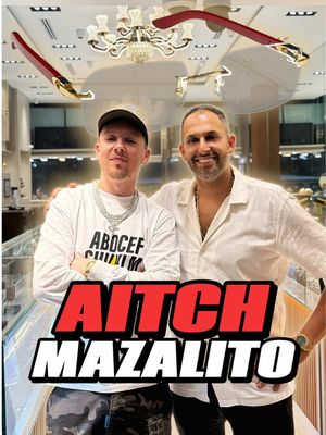 My brother Aitch randomly pulled up to Mazalito and showed us some love 🏴󠁧󠁢󠁥󠁮󠁧󠁿🤝 📥 Don’t hesitate to DM us for any serious inquiries #mazalito #nyc #diamonddistrict