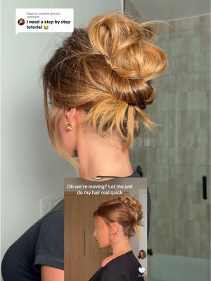 Replying to @caroline grace I call this my 10 second updo 💋 slowed it down for you queens!! tag me if you try it xx #updohairstyle 