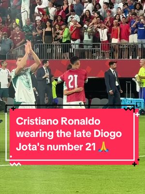 Cristiano Ronaldo wore the late Diogo Jota‘s number 21 following Portugal’s stunning round of 32 win 🙏 #FIFAWorldCup2026 #FIFAWorldCup #portugal #cristianoronaldo 