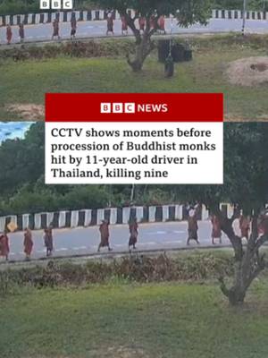 Nine Buddhist monks were killed and several others in their procession injured when they were hit by an 11-year-old boy driving his parents' pickup truck in north-east Thailand, police said. The group of 35 monks and five lay followers were walking along a road in Mukdahan province during a pilgrimage when the incident occurred. Police Major General Pairoj Thaiphutsa said they were still determining the legal process for the boy going forward. #Thailand #Buddhism #Monks #Crash #BBCNews