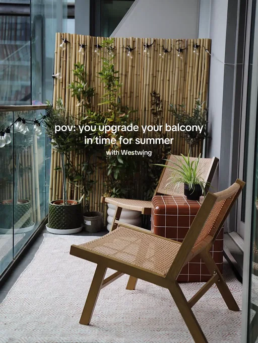 proof that you don’t need to redesign your whole home to completely transform a space with @Westwing l Interior 🌿 AD (no AI used)  Code: COSMO-W #HomeDecor #BalconyGoals #InteriorInspo #OutdoorLiving 