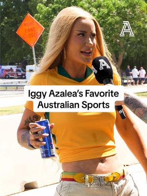 Iggy Azalea ranks her favorite Australian sports.  #worldcup #Soccer #football #rugby #australia 
