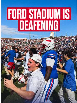 The sound from the end zone of a field rush in Ford Stadium is DEAFENING 🫨🔥 (🎥 via TT: @Chris Vannini)  • • • • #PonyUp #PonyUp🐎 #SMU #SMUFB #Dallas  @SMU Football @The College Sports Company 