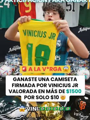 😱 WOW. POR SOLO $10 ⁉️🤯 | ALGUIEN GANO UNA CAMISETA FIRMADA POR VINI JR VALORADA EN MÁS DE $1500 POR SOLO $10 EN NUESTRO LIVE! 😱🇧🇷 (Via/TRAenESPANOL en TikTok! #livehighlights #tiktoklive #livebreaks #breaks #vinijr 