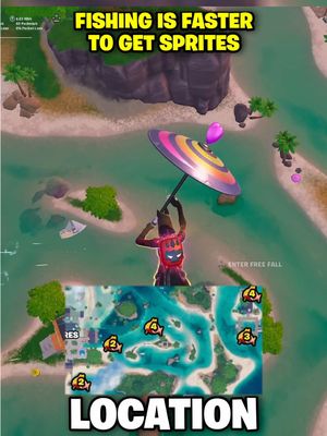 The Best Fishing Spots To Get More Sprites In Fortnite! 😄 @Xen Silent #fortnitetips #fortnitesprites #fortnite