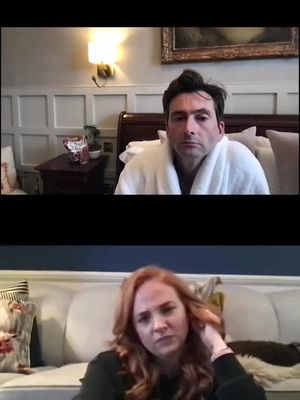 Immature? Yes. Funny? Always! 🤣 Staged: David Tennant and Michael Sheen star as themselves - two bickering actors making a drama out of a crisis. #Staged #DavidTennant #GeorgiaTennant #Comedy #Throwback