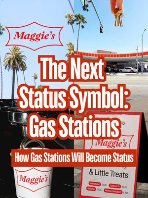 The next status symbol will be the gas station you go to.  Because in 2027 LA is getting its first ever luxury gas station called Maggie’s. We can imagine it’ll be the Erewhon of gas stations with nice beverages and prepared foods. Do you think gas stations will become status symbols? #s#statussymbol