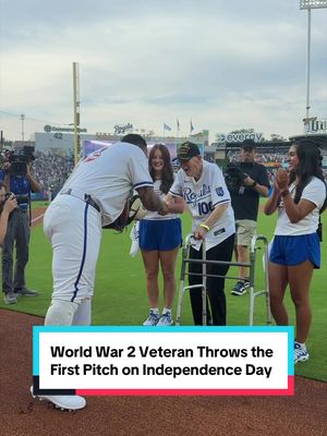 No better way to celebrate today. 💙 #kcroyals #4thofjuly #america250 #firstpitch #veteran 