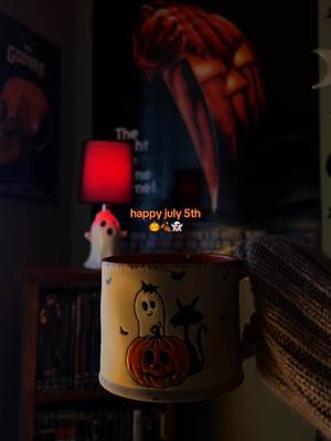 july 5th means that halloween is the next major holiday 🎃🍂👻 • how are you celebrating? are you decorating? 👀 i slowly put out more and more halloween as we get closer!! i’m also planning on going to see a movie today but first wanted to start with a halloween rewatch while i do my sunday cleaning!  • • • • #july5th #halloweentok #halloweenaesthetic #halloweendecorations #spookyaesthetic
