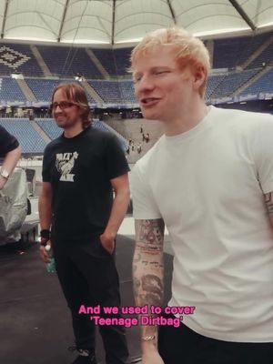 Dirtbag Diaries | 7/5/25 Can you believe it’s been one year since @Ed Sheeran invited Brendan to perform “Teenage Dirtbag” in Hamburg? Ed reunited his childhood band and they all performed the song to 60,000 people.  Which of you got to see it in person?!