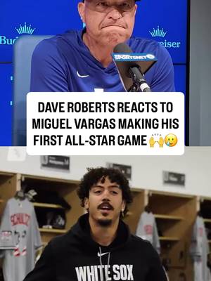 Dave Roberts reacts to former Dodgers top prospect Miguel Vargas making his first All-Star game: “He’s a great young man, he’s having a great year. He’s worked really hard so very happy for him.” 🥲 Vargas was very emotional when he got the news. #losangeles #dodgers #july 
