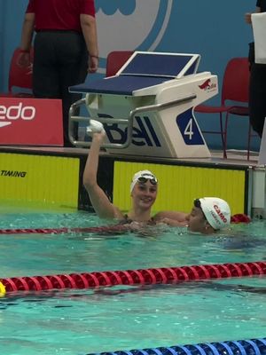 This one means the world, thank you everyone for cheering me there 🤍❤️ WORLD RECORD 🦋  200M FLY - 2:01.65