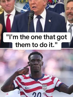 President Donald Trump claims he was responsible for FIFA overturning Folarin Balogun's red card suspension. #WorldCup #Soccer #USMNT #DonaldTrump #WhiteHouse 
