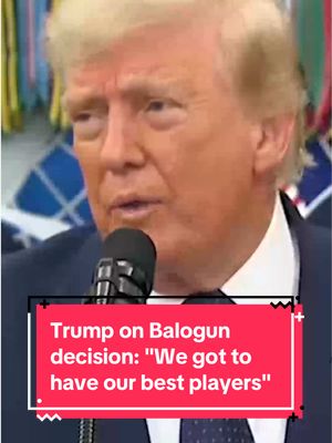 President Donald Trump says FIFA "made the right decision" to suspend Folarin Balogun's ban, claiming it would have left a "big stain" on the #FIFAWorldCup had it been implemented. (via @Fox News) 
