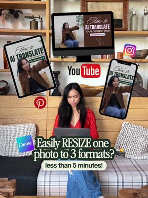 Here’s how you resize photos using Canva Magic Resize! canva pro tips, canva magic resize, canva tutorial for beginners, how to resize canva, canva for content creators, canva pro features worth it, social media content batch, canva instagram tips, repurpose content faster, canva ugc creator tips, canva pro review, canva time saving hacks, content creation workflow, multi platform content strategy, canva pro free trial