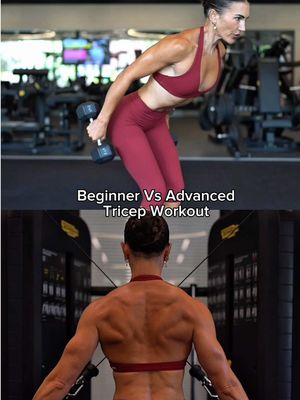 Beginner Vs Advanced Triceps 🔥  More workout programs on my App @Grow Girl 💪🏼 Join for free for 7 days ❤️ #triceps #tricepworkout #upperbody 