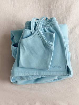 A special delivery that looks good from every angle. Available in Sweatfleece, HomeStretch™ and Golden sets. #aritzia #aritziahaul #aritziaoutfits #panorama #blue 