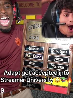 Adapt got accepted into Streamer University 📚🔥 (Twitch - StableRonaldo) #fyp #stableronaldo #kaicenat #streameruniversity 