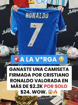 😱 NO PUEDE SER. FIRMADO POR CR7, POR SOLO $24 ⁉️🤯 | ALGUIEN GANÓ UNA CAMISETA FIRMADA POR CRISTIANO RONALDO VALORADA EN MÁS DE $2.2K POR SOLO $24 EN NUESTRO LIVE. 👀🔥 (Via/TRAenESPANOL TikTok Live) #livehighlights #tiktoklive #cr7 #cristianoronaldo ##ronaldo 