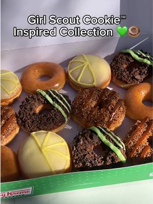 Your favorite Girl Scout Cookie™ flavors… now in doughnut form 🍩💚 Meet the Krispy Kreme x Girl Scouts collection featuring three iconic cookie inspired flavors in one delicious dozen ✨ 💚 Thin Mints® 🍋 Lemon-Ups™ 🥥 Coconut Caramel The only question is: which one are you trying first? #krispykreme #girlscoutcookies #girlscout #doughnut #flavors  