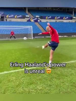 Imagine trying to save that shot 😅 (via herrelandslaget/IG) #erlinghaaland #futbol #worldcup #power #kick 